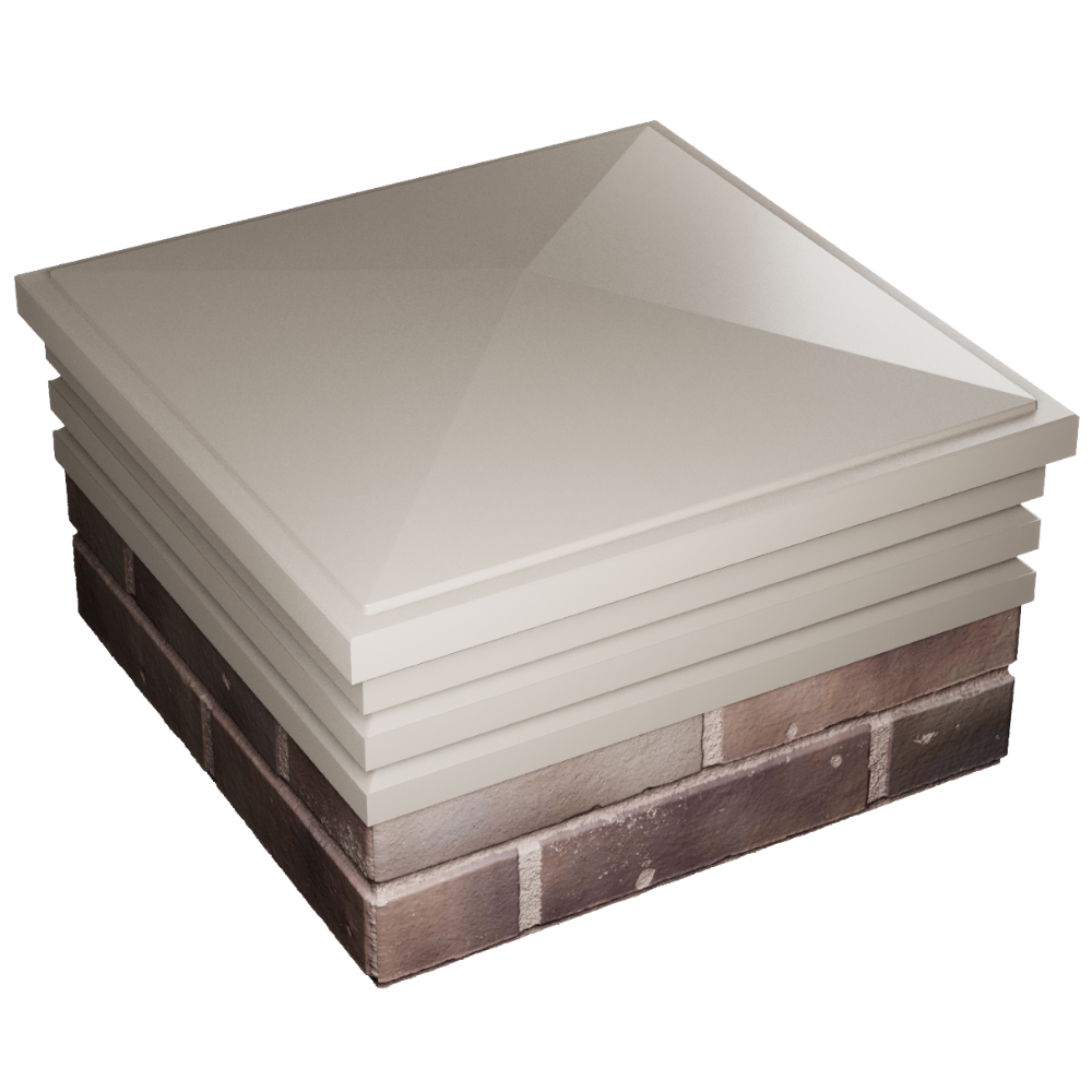 Колпак Zking Бона ХайТек Бежевый на столб 2х2 кирпича (513х513мм) в Санкт-Петербурге фото