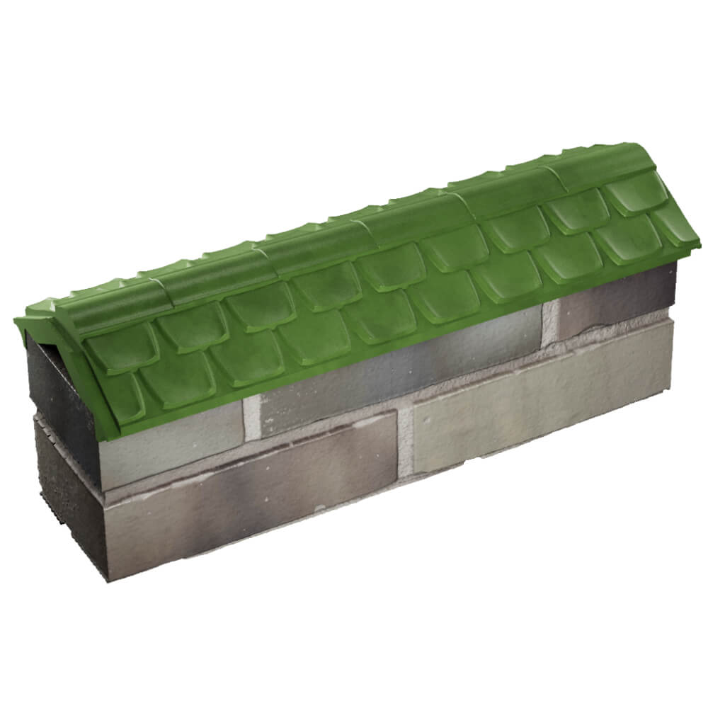 Парапет Zking Эльбрус Зеленый с посадкой на 0.5 кирпича (130мм) в Санкт-Петербурге фото